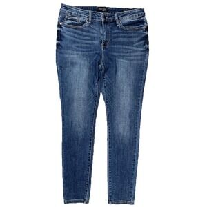 Judy Blue Women's Mid Rise Medium Wash Skinny Fit Jeans Sz 32 Stretch Classic